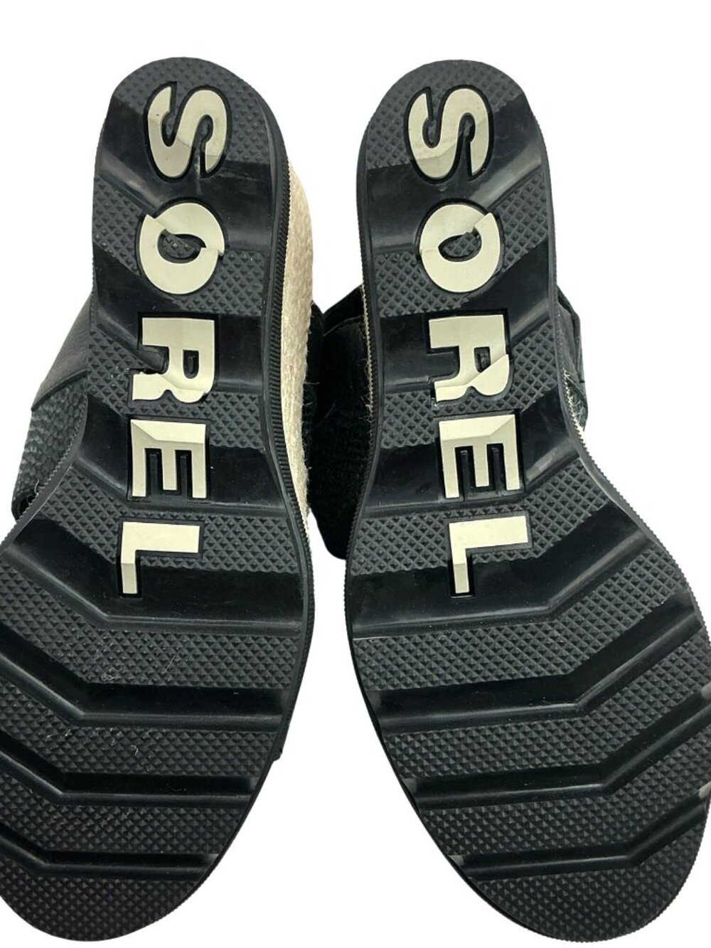 Sorel Joanie ll Slingback Platform Wedge Espadrille Sandals Womens 7.5 Black NEW - Picture 12 of 13